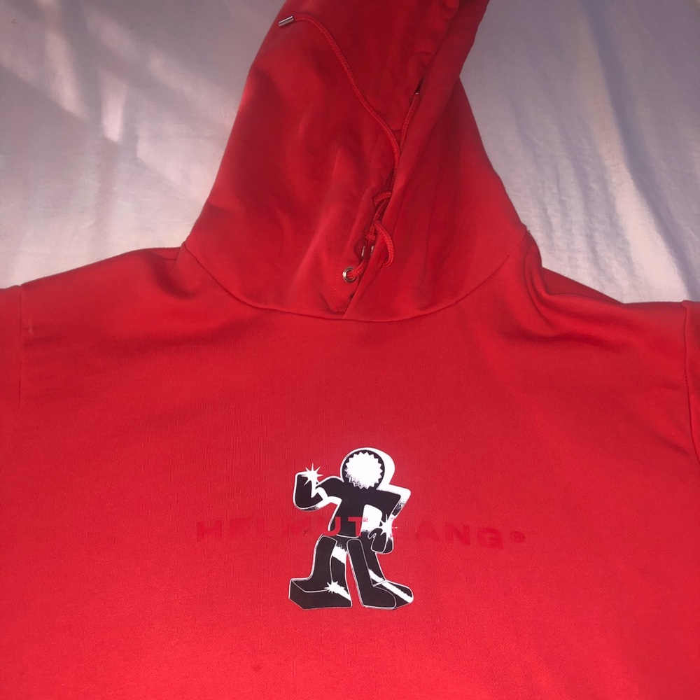 Helmut Lang red hoodie
